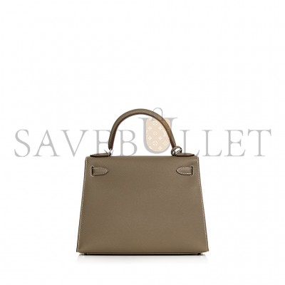 HERMÈS MASTER ETOUPE EPSOM KELLY 28 PALLADIUM HARDWARE (28*22*10cm) 